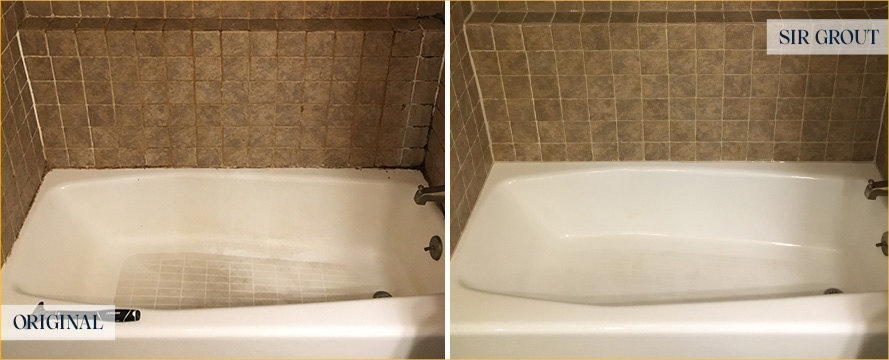 Shower Walls Before and After Our Chester Tile and Grout Cleaners Work